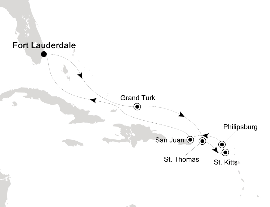 Caribbean & Central America Cruise Itinerary Map